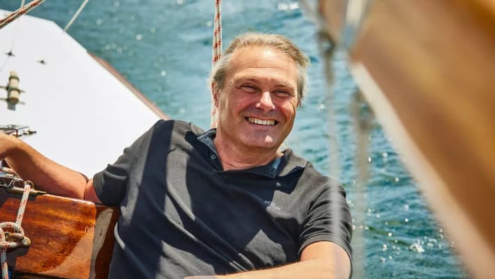Felix Kempf, 52, Grafik-Designer und Eigner einer internationalen 5-mR-Rennyacht von 1945
