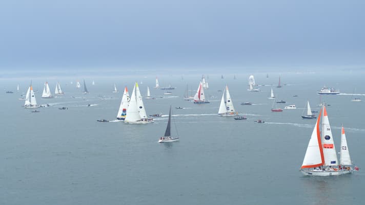 Départ de l'Ocean Globe Race 2023 sur le Solent