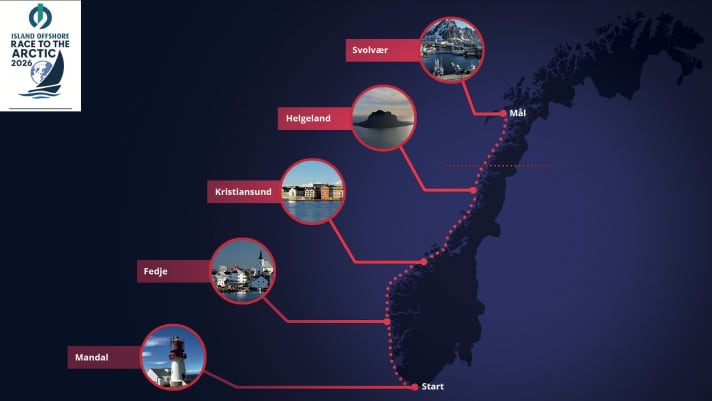 Four stages of around 200 nautical miles each