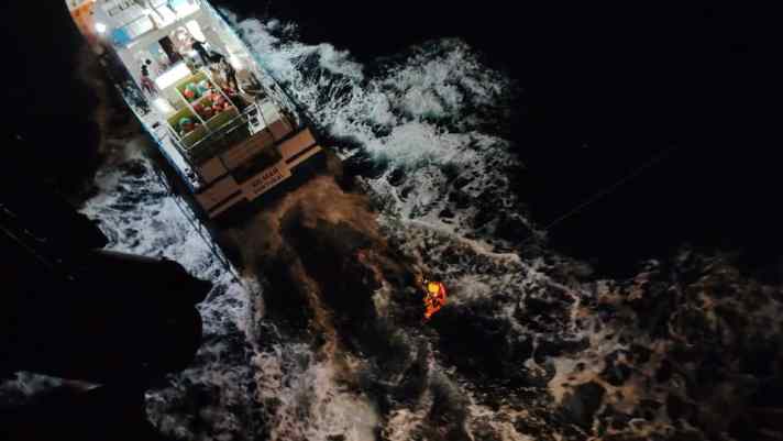 A fishing boat was able to rescue the family from the life raft. They were later picked up by a helicopter and taken to hospital for medical treatment.