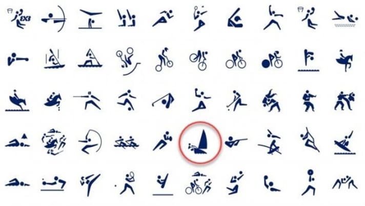   Aperçu des 50 pictogrammes pour les sports olympiques à Tokyo