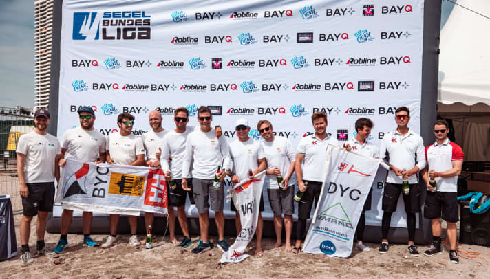   The first division podium in Travemünde: The NRV won ahead of the Berliner Yacht-Club and the Düsseldorfer Yachtclub
