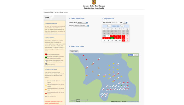   Réservation de bouées en un clic