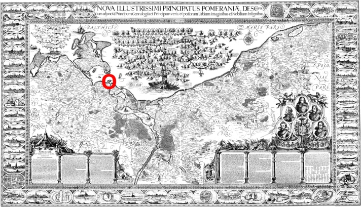 Where was Vineta located? A possible location of the sunken city is thought to be off Usedom
