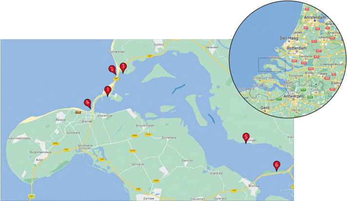 Genau an der Grenze der Provinzen Südholland und Zeeland liegt der Brouwersdam und das Grevelinger Meer – mit tollen Flachwasserspots.