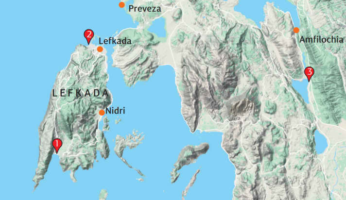 Surf spots on Lefkada in Greece