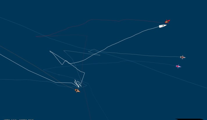   The course plot of the rescue