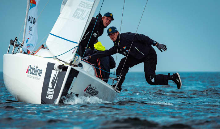 The Academic Sailing Club Warnemünde in action