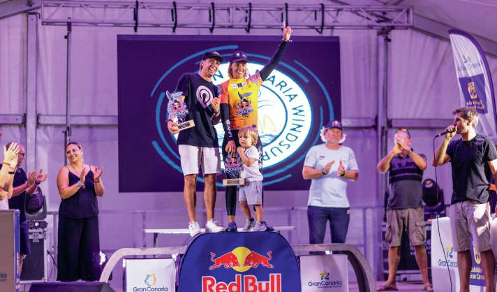 Gewinner der „Red Bull Rockets“: Marino und Daida zusammen auf dem Podium.