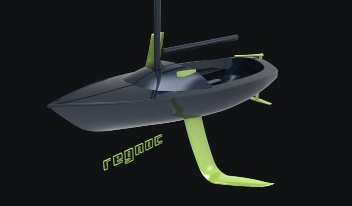  L'immagine del foiling conger in teoria. La campagna Regnoc sta gradualmente testando fino a che punto il progetto può effettivamente volare. Un importante successo di tappa è stato appena raggiunto sul Zwischenahner Meer