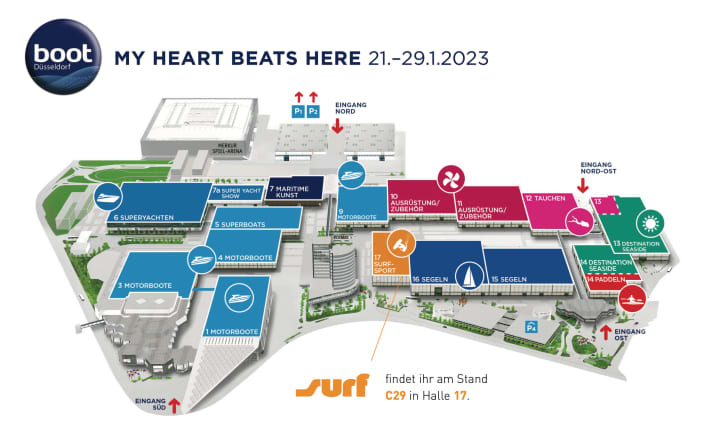Seit der letzten boot hat sich viel verändert auf dem Messegelände. Nicht nur die Surfer haben in Hall 17 eine neu eHeimat gefunden. 