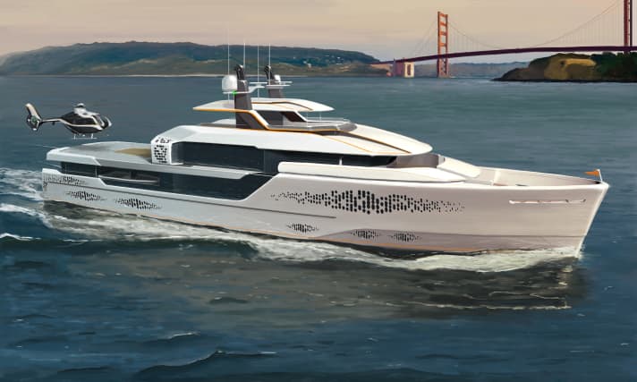 Ähnelt Ihre Traumyacht vielleicht diesem Konzept aus den Rechnern der Vripack-Designer? Nein?! Dann beschreiben Sie auf dem Cannes Yachting Festival den Design-Profis Ihre eigenen Wünsche und Vorstellungen. | n.