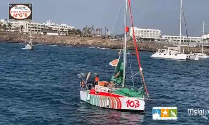 Dopo una settimana di navigazione, Christian Sauer è arrivato alla Marina Rubicón di Lanzarote sabato pomeriggio.