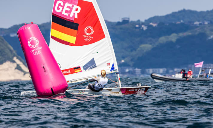   In Olympiawettfahrt zwei erreichte Svenja Weger die Ziellinie als souveräne Erste