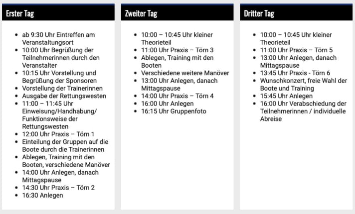   The programme in 2021