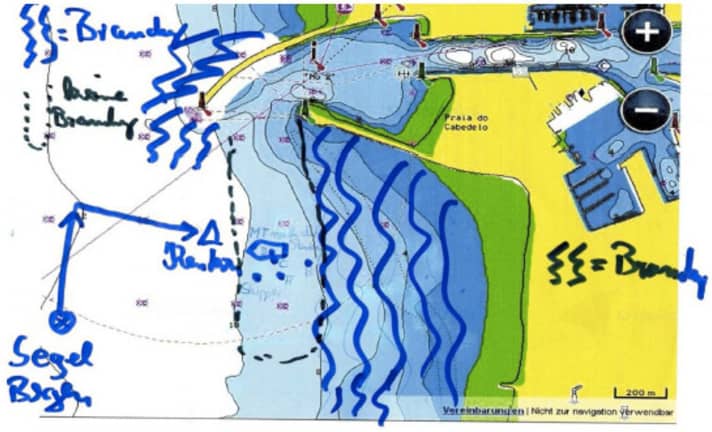   Accident sketch from the report on the stranding of the "Meri Tuuli"
