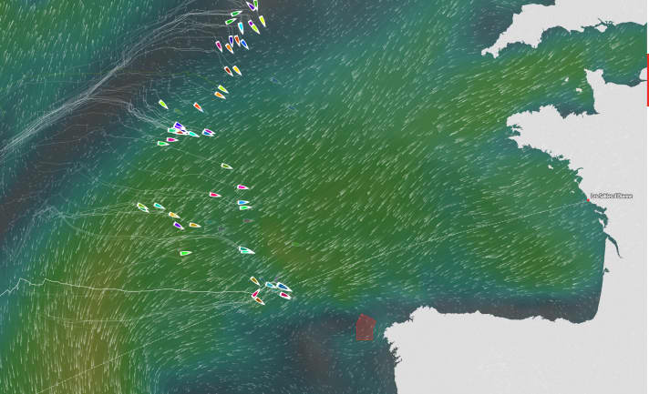Die aktuelle Situation auf dem Tracking abgebildet