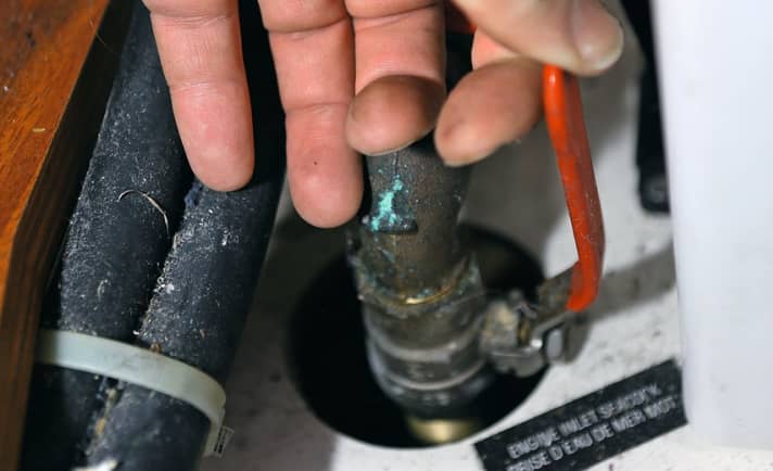 Open and close all valves several times to keep them operational. If they remain difficult to operate, they should be replaced