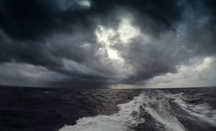   Anbord reporter Brian Carlin called the picture "Dark & Stormy". It was taken near Bermuda. Insiders know the name of the rum speciality of the same name produced there