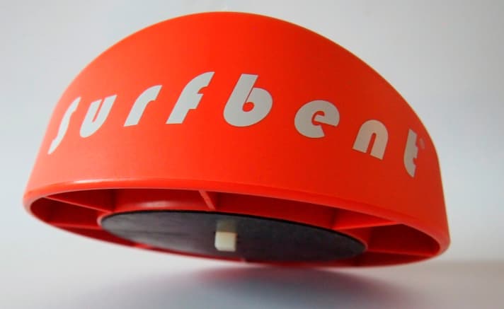 Rubber on the underside of the latest version of the Surfbent is designed to better protect the area around the mast track