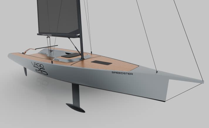 Lago 26 Speedster: hull length 8.75 m, width 2.50 m, weight 780 kg, from 98,900 euros