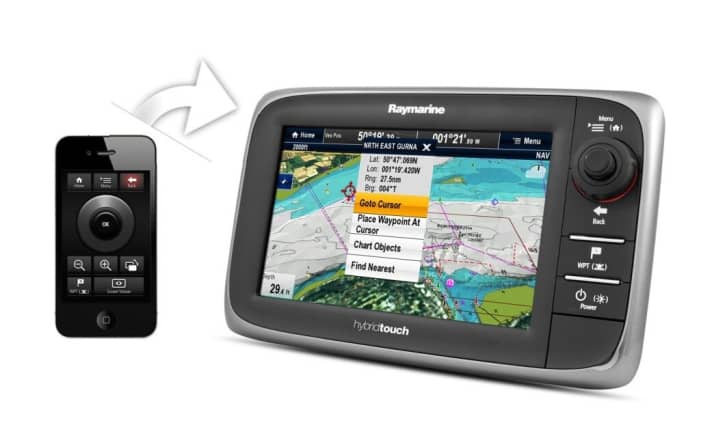   Remote control for the plotter: RayRemote on the smartphone