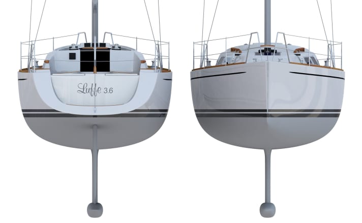   Füllige Spanten mit breiter Wasserlinie