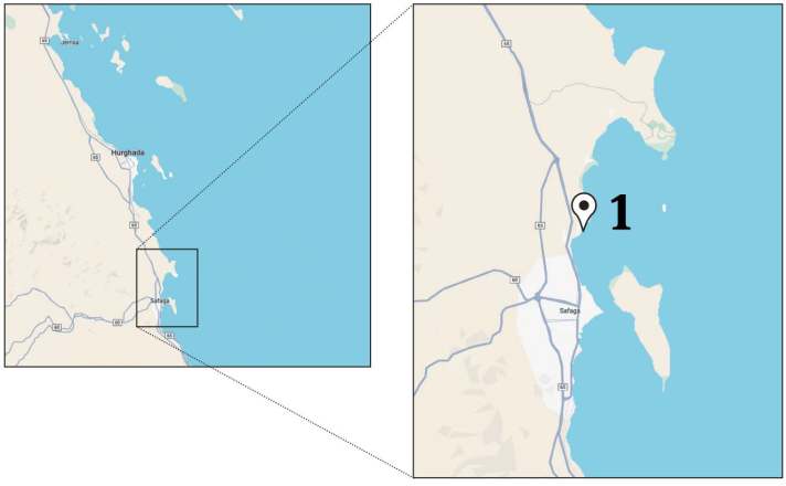 Vom Flughafen Hurghada sind es etwa 60 Kilometer bis zum Spot Safaga.