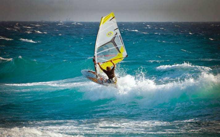 Theologos with moderate surf