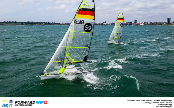   Justus Schmidt et Max Boehme avec le numéro de voile GER 59