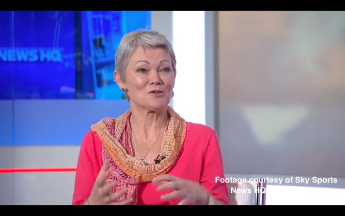   Tracy Edwards en interview sur Sky Sports