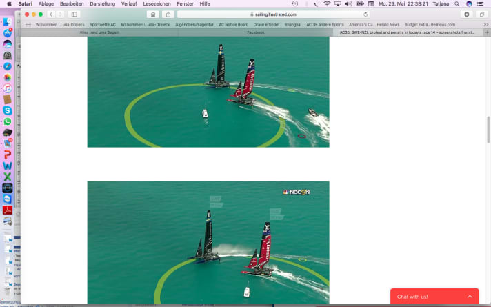  Situation de penalty entre Artemis et Emirates Team New Zealand - 2ème partie