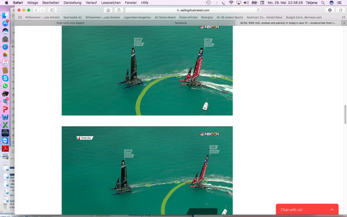   Situazione di penalità tra Artemis ed Emirates Team New Zealand - Parte 3