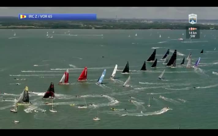   Kurz nach dem Start ins Rolex Fastnet Race 2017 hatte sich das Team Brunel zunächst gut positioniert