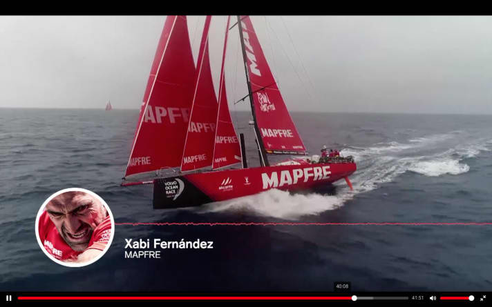   Könnten sich nach rund 2500 Seemeilen auf See zuwinken: die Teams Mapfre und Dongfeng im Duell