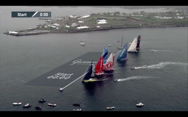   Team Brunel startete wie gewünscht, während der Plan des Dongfeng Race Teams, mit großem Code Zero von hinten durchs Feld zu rauschen, nicht aufging und Charles Caudreliers Team zwischenzeitlich sogar auf den letzten Platz zurückfiel, bevor es im Ziel doch noch zu Rang fünf reichte 