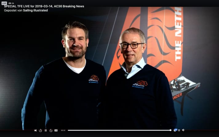   Sie haben gekämpft und alles gegeben, doch Holland muss weiter auf den America's-Cup-Aufbruch warten. Antreiber und Skipper Simeon Tienpont (l.) und Top-Manager Elco Blok mussten die Segel streichen