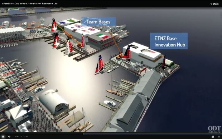   The places in the front row will be secured by Defender (Emirates Team New Zealand) and Challenger of Record (Luna Rossa Challenge)