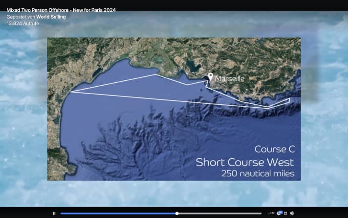   Voile offshore mixte aux Jeux olympiques 2024 : variante de parcours C