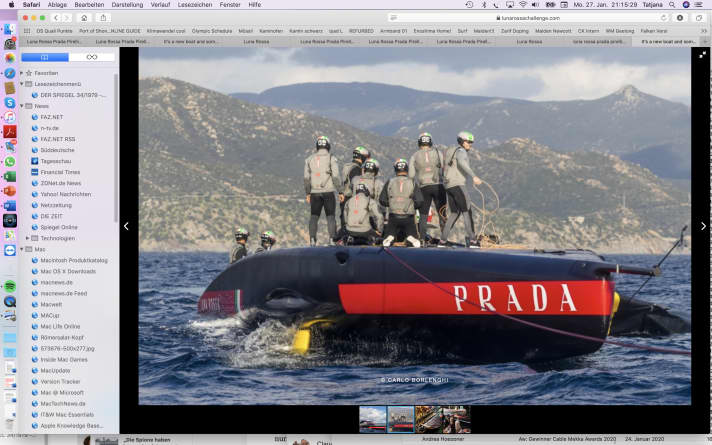   Un bolide sans gréement : l'équipe Luna Rossa Prada Pirelli s'efforce de limiter les dégâts