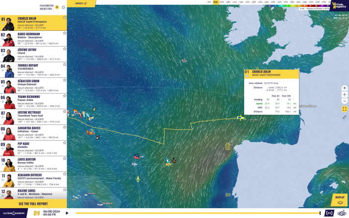 The state of the New York Vendée this morning at 08:45 a.m.