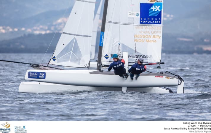   They are the measure of all things Nacra 17: French world champions Billy Besson and Marie Riou