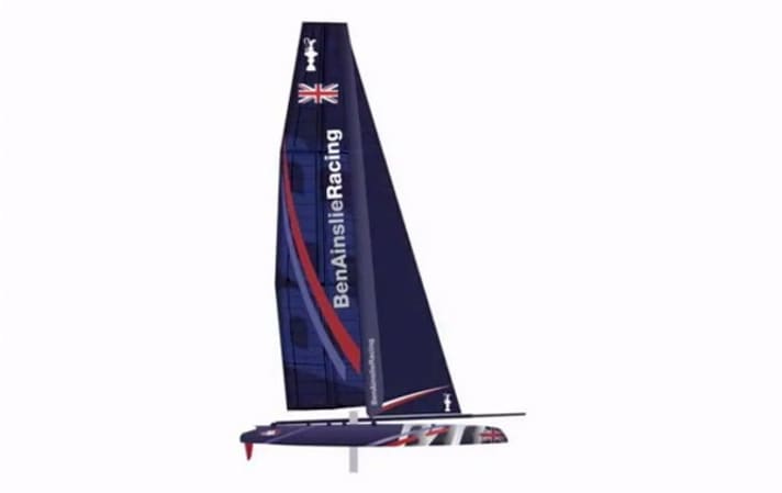   Premier graphique du nouveau catamaran AC-45 de Ben Ainslie, apparu sur le web