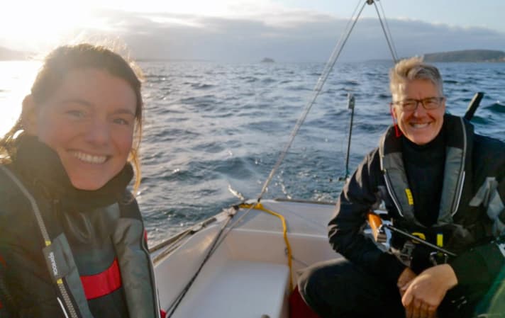 Eingespieltes Segelteam: Julia Harder, 35, und Andreas Dillmann, 57