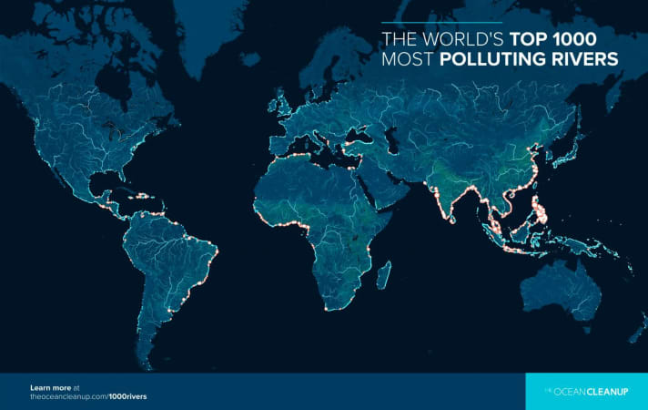 The goal: by 2024, so-called "interceptors" are to be deployed in the 1000 dirtiest rivers.