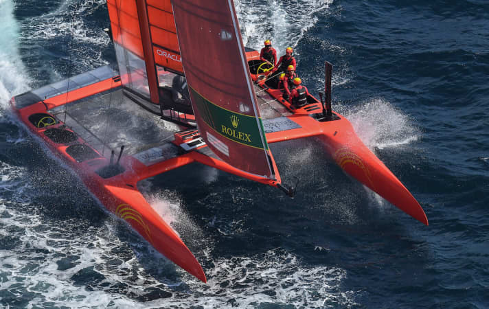 Endlich ein Rennsieg für den neuseeländischen Matchrace-Weltmeister Phil Robertson und sein Team China