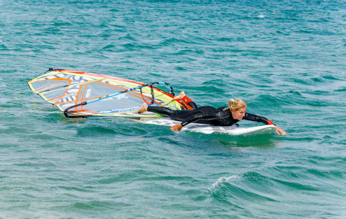 When there is little wind, you can often still paddle ashore