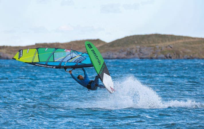 The windsurfing sessions during the trip were limited to flat water.