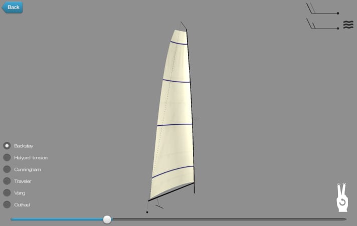   Application Sailtrim Upwind One