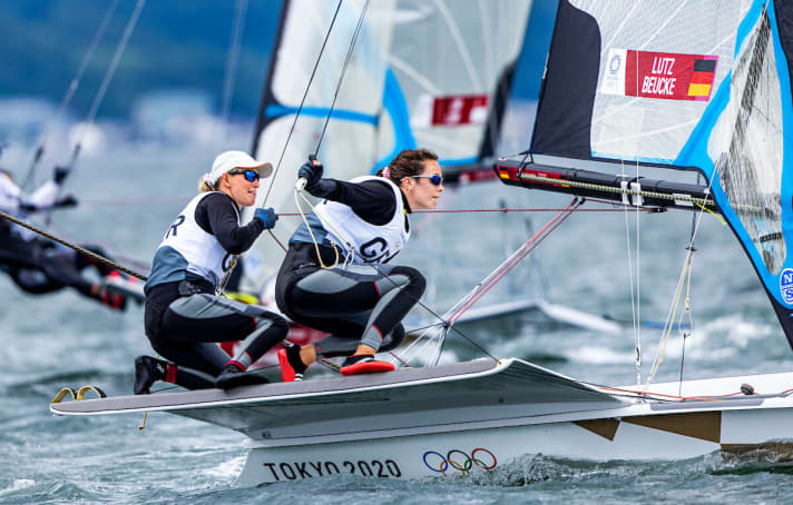   Tina Lutz and Susann Beucke got their Olympic debut off to a good start in extremely difficult conditions